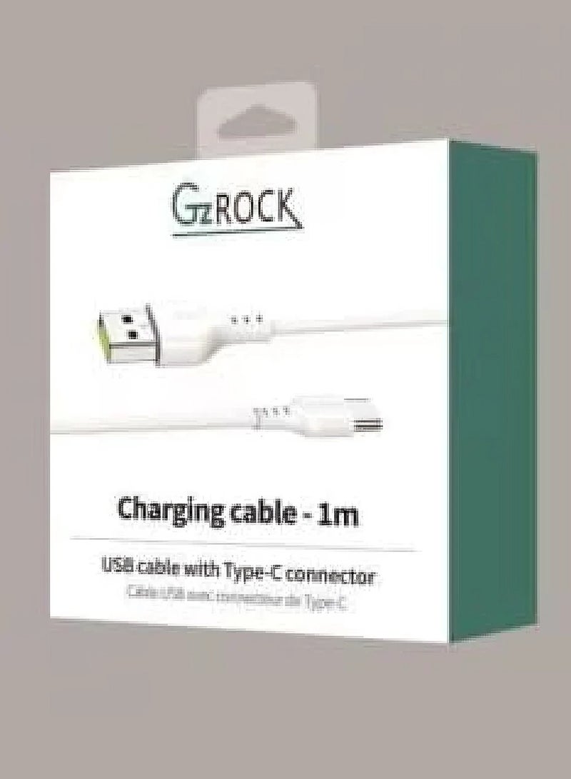 جي زد روك كيبل شحن USB إلى Type-C بطول 1 متر – شحن ونقل بيانات سريع - Image 1